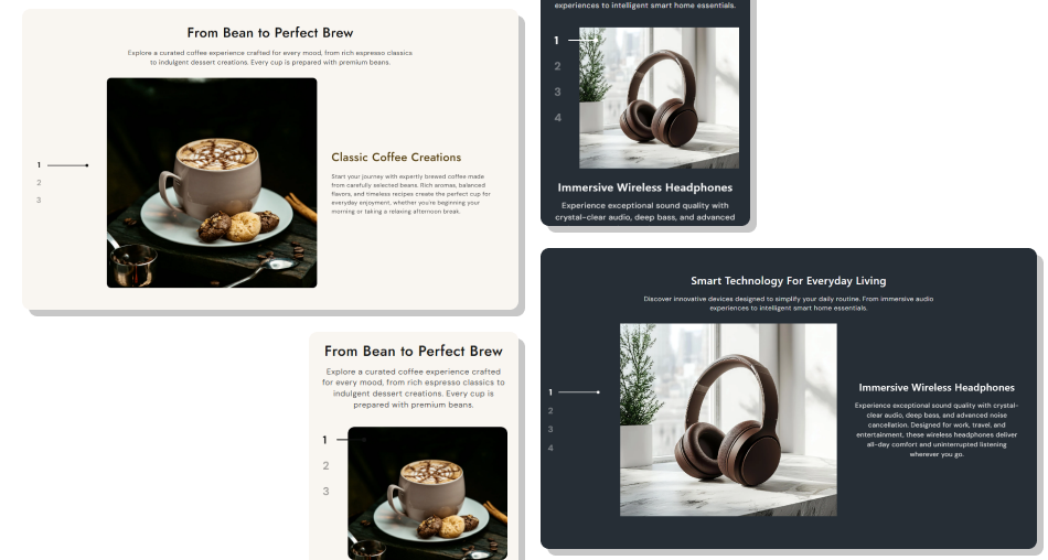 Animated Image Scroll section