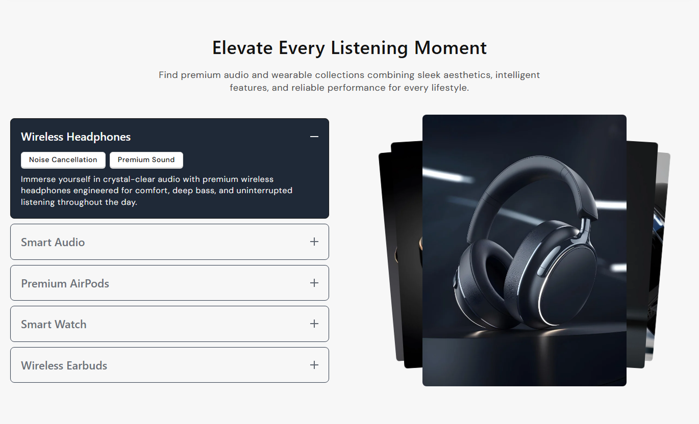 Animated Media Scrolling Accordian Desktop Preview 2
