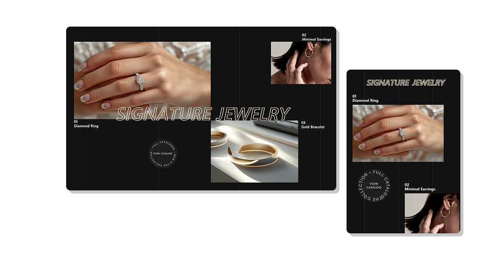 Animated media Horizontal Scroll section benefits
