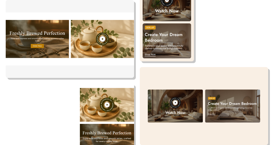 Banner Grid Media section benefits