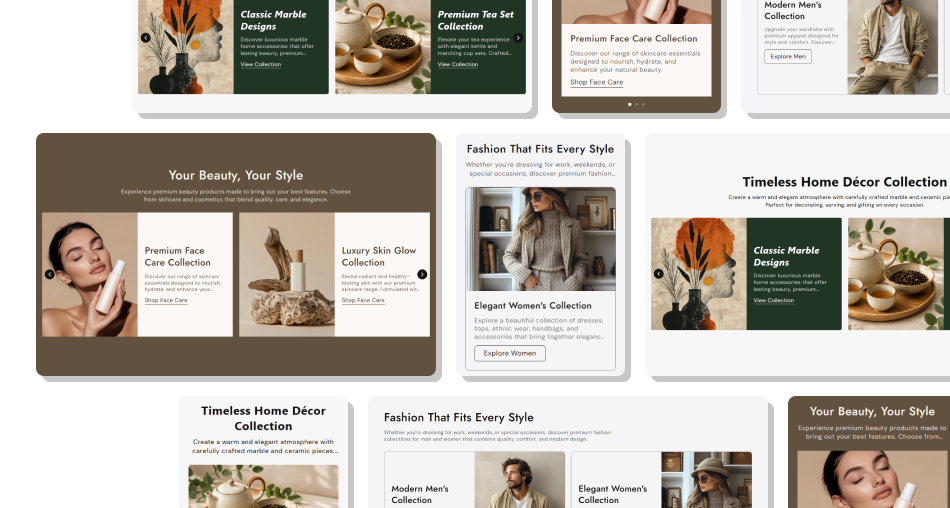 Banner Grid With Slider section benefits