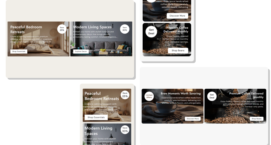 Banner Grid section benefits