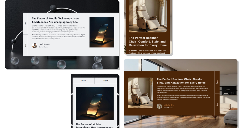 Blog Posts Slider section