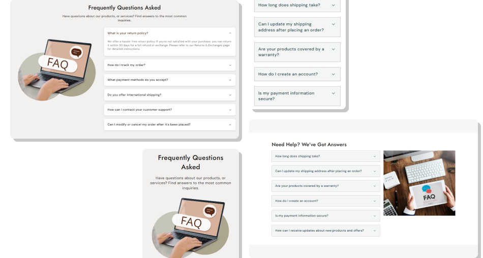 Visual Collapsible Content section