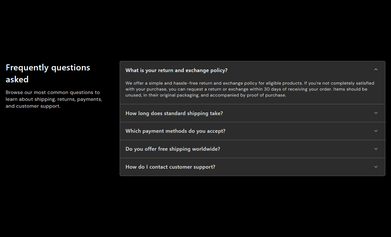 Minimal Collapsible Content Desktop Preview 1