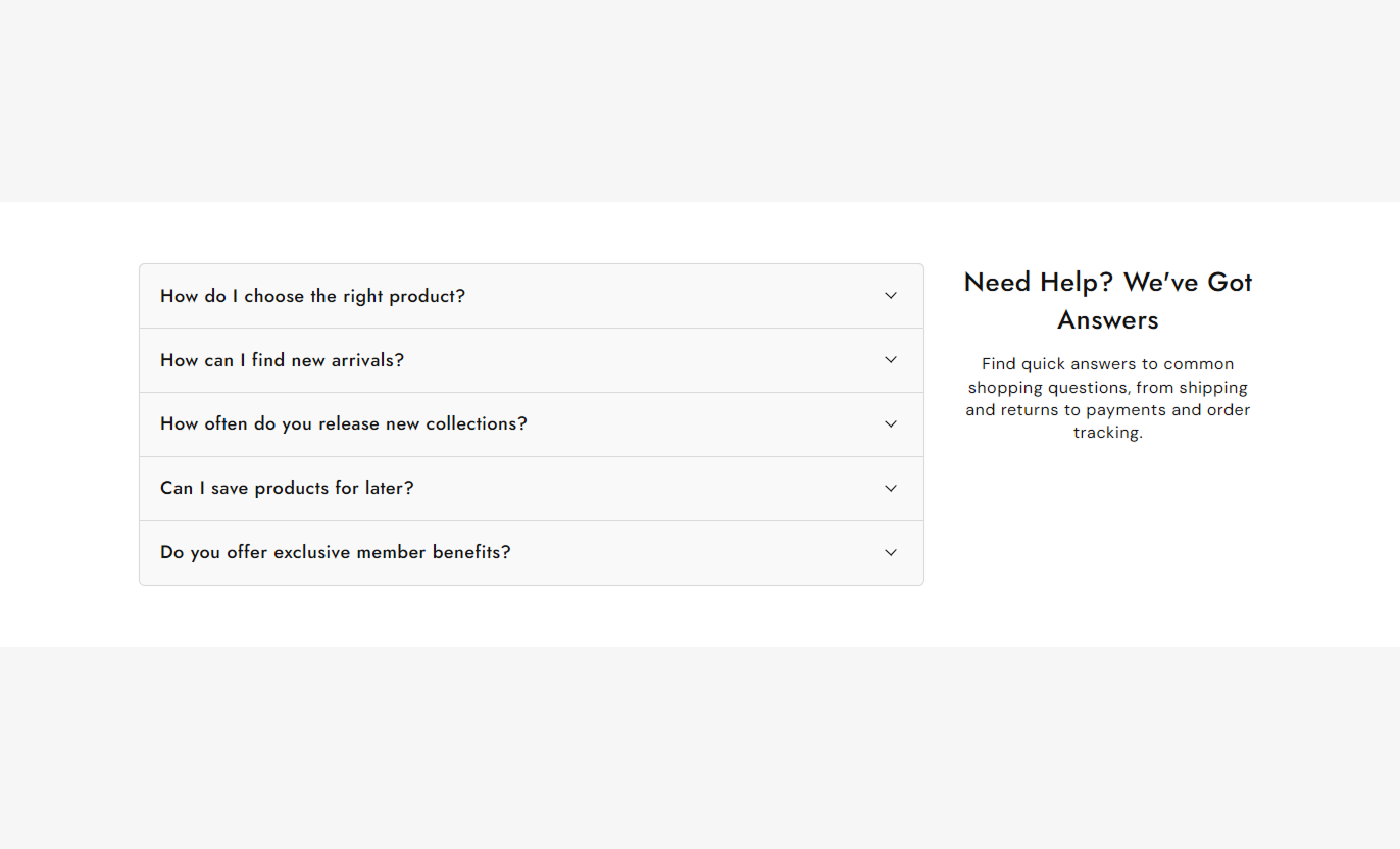 Minimal Collapsible Content Desktop Preview 2