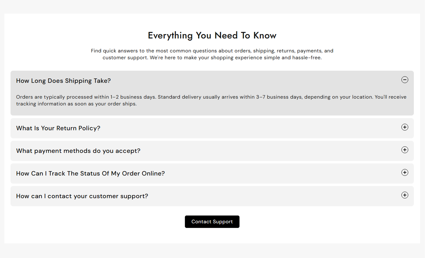 FAQ Section