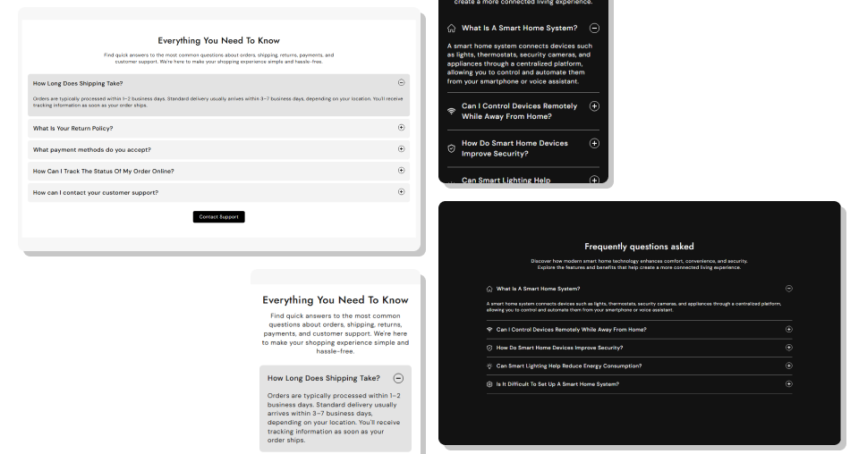 Collapsible Content section