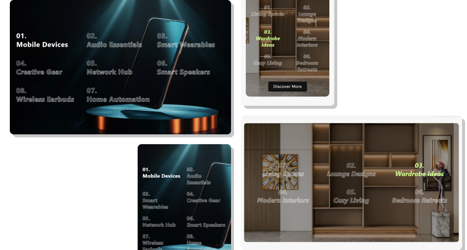 Collection List Hover Background section benefits