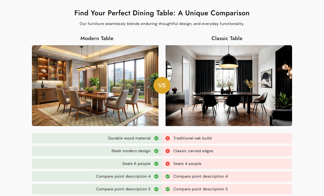 Compare Card  Side By Side Comparison preview