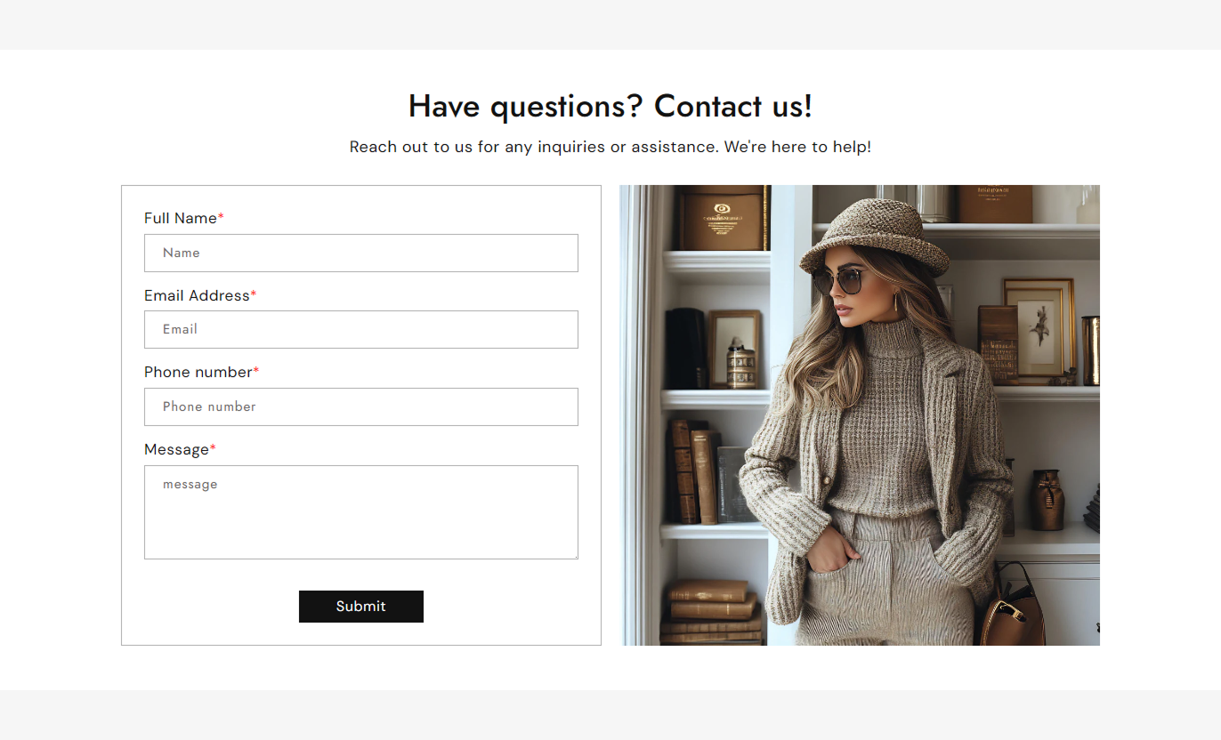 Contact Form with Image Desktop Preview 2