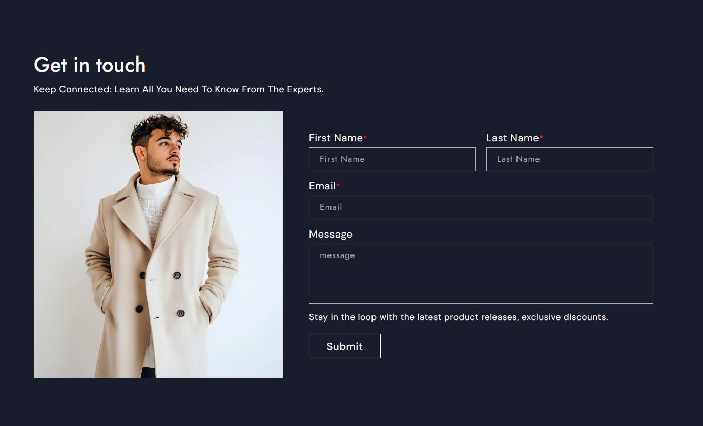 Contact Form with Image Desktop Preview 3