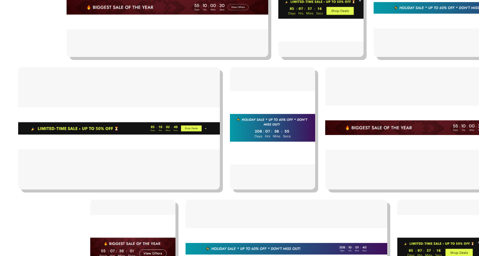 Countdown Timer Bar Section