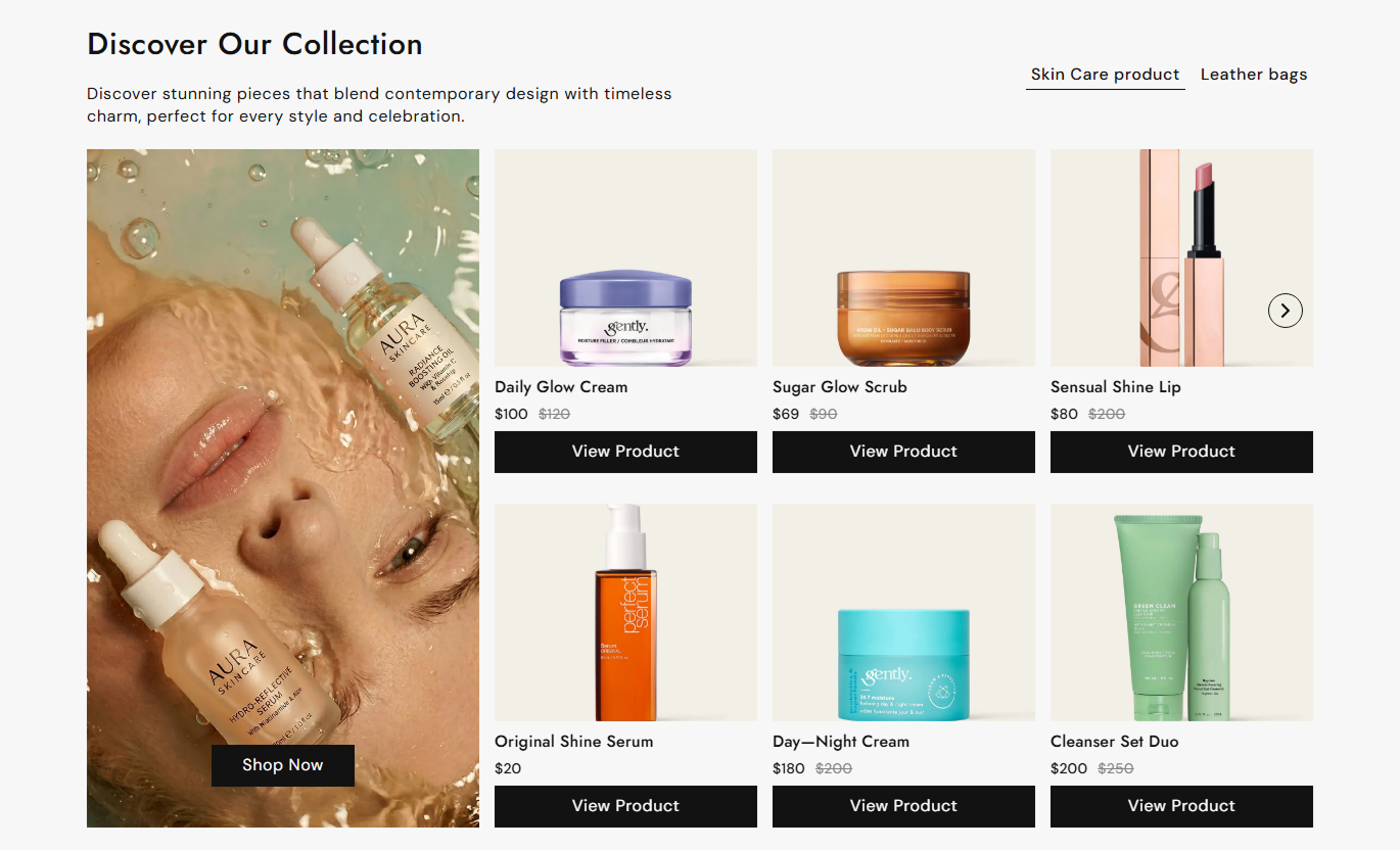 Featured Collection With Interactive Tabs preview