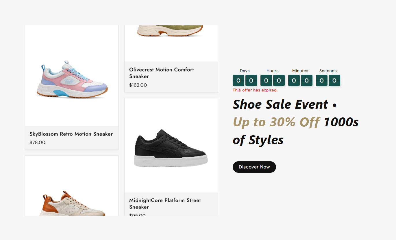 Featured Collection Offer Countdown Desktop Preview 2