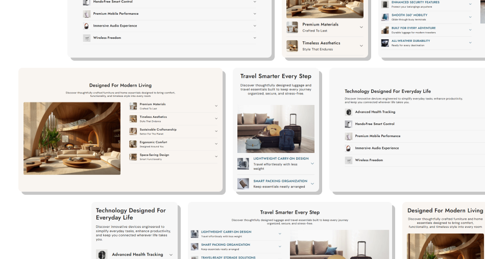 Features Accordion section