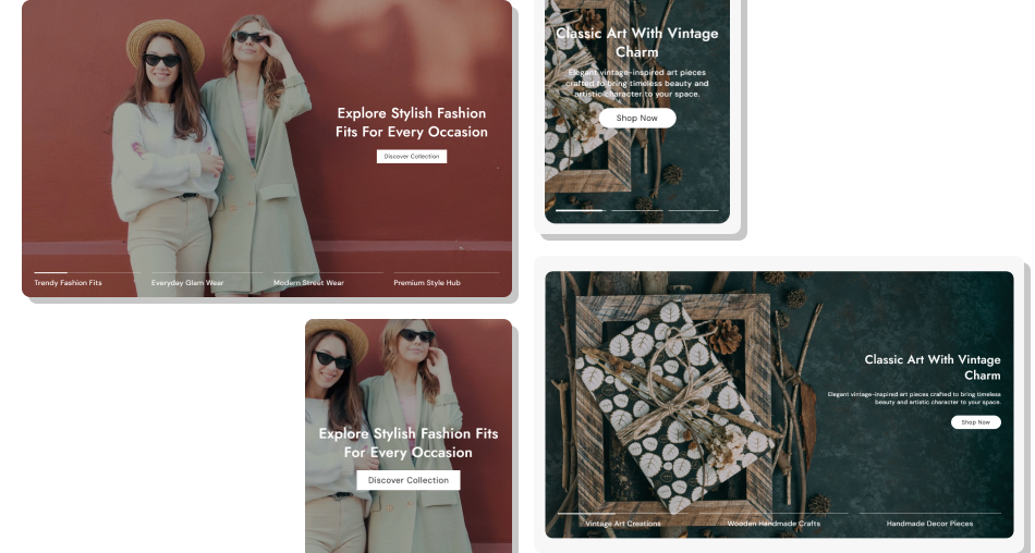Hero Slideshow Tab Navigation Section