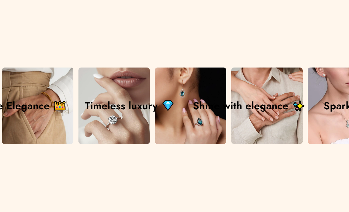 Scrolling product marquee