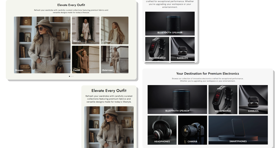 Image Gallery Slide With Grid Layouts Section