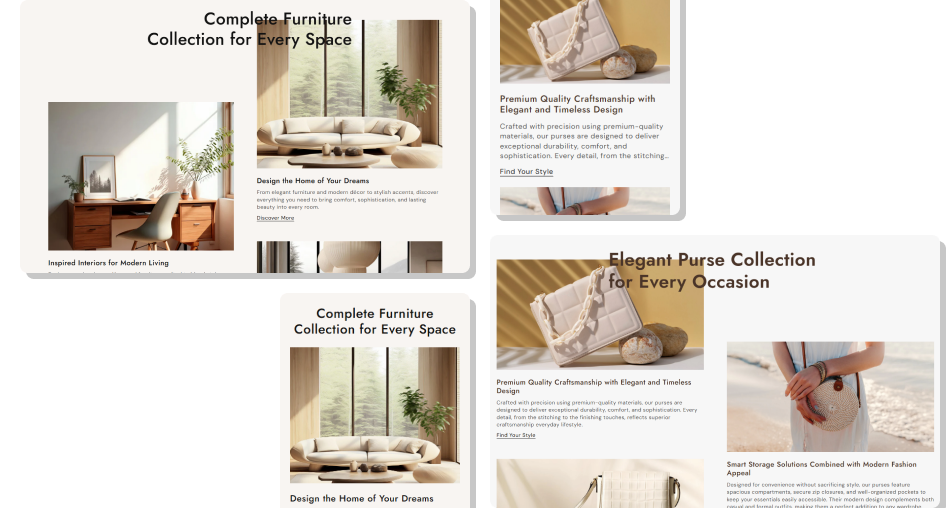 Flexible Image Grid Showcase section