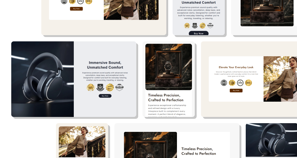 Image With Text Icon Grid section