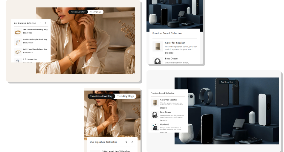 Lookbook Slider Tabs section