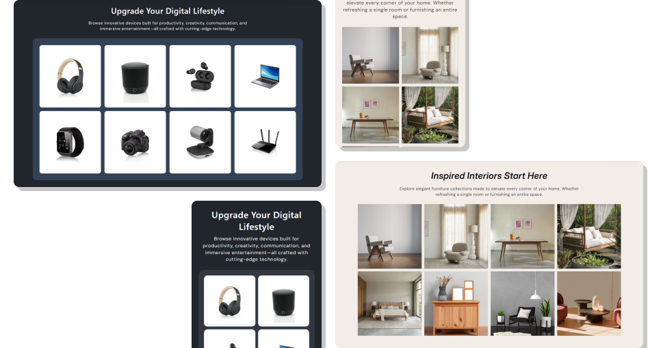 Media Gallery Hover Reveal section benefits