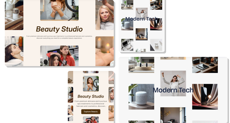 Media Gallery Scroll Showcase section benefits