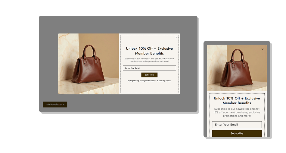 Newsletter Popup Section