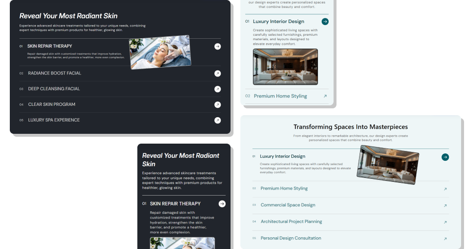 Our Services Accordion List Section