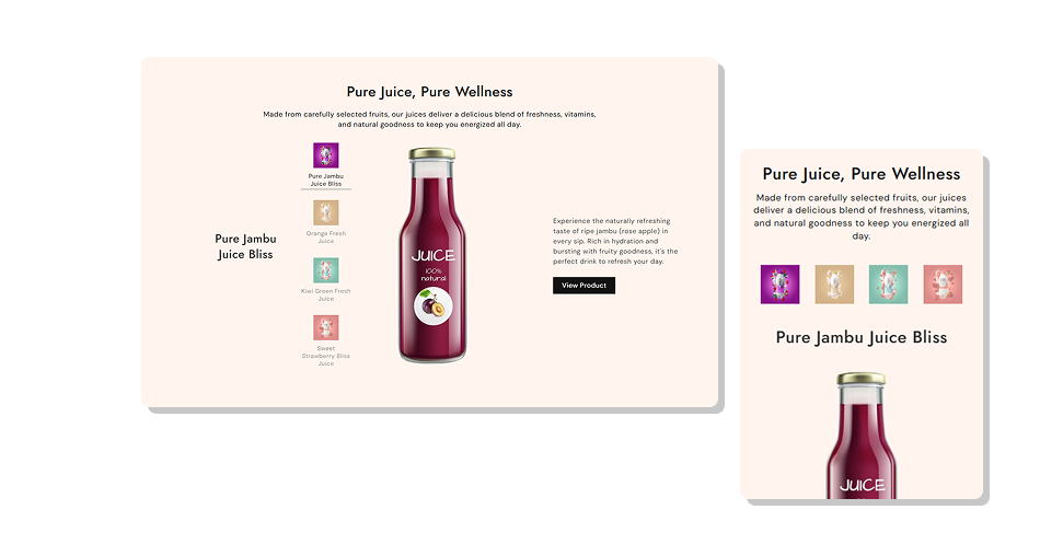 Product List Showcase section