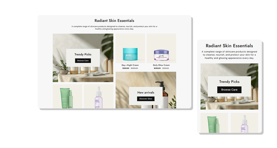Product Showcase section
