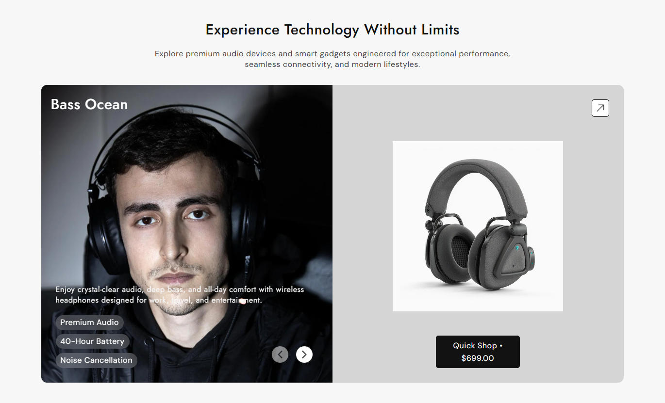 Product Slider Showcase preview