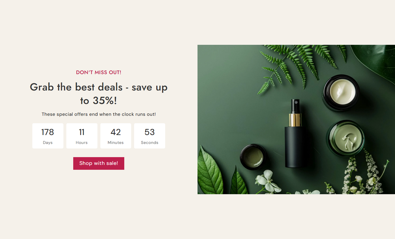 Sale Countdown Spilt Banner