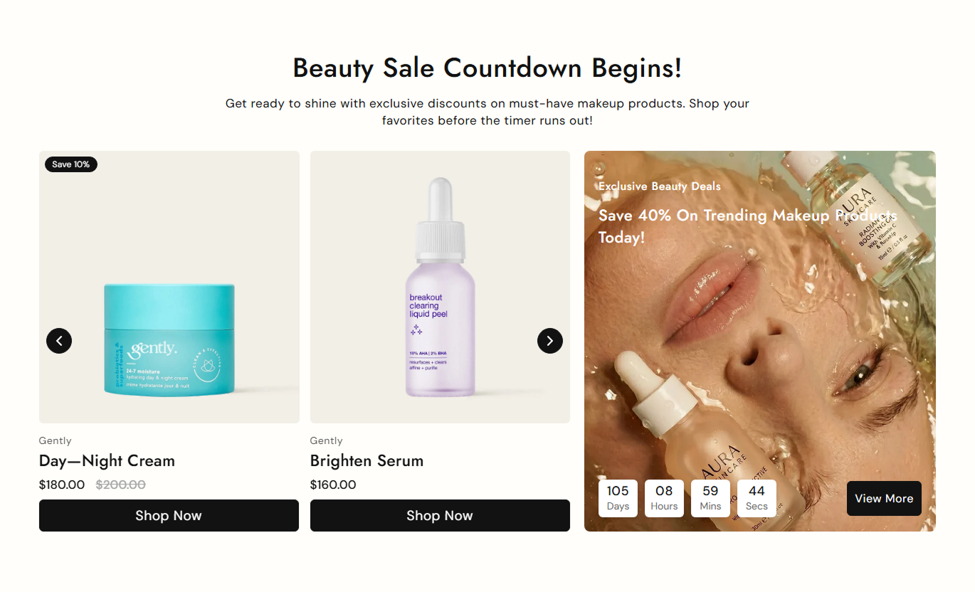 Sale Countdown Featured Products section preview 2