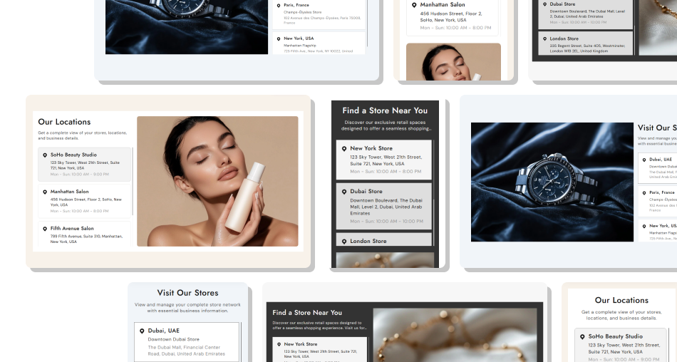 Store Details Showcase section benefits