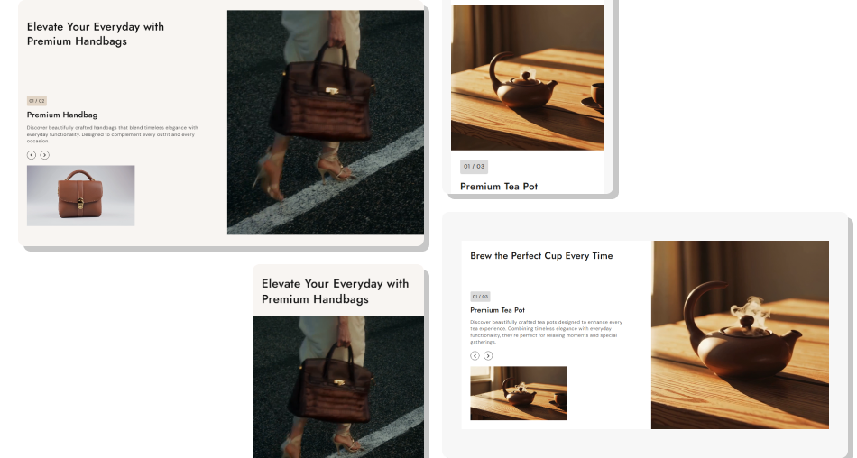 Dual Video With Slider section