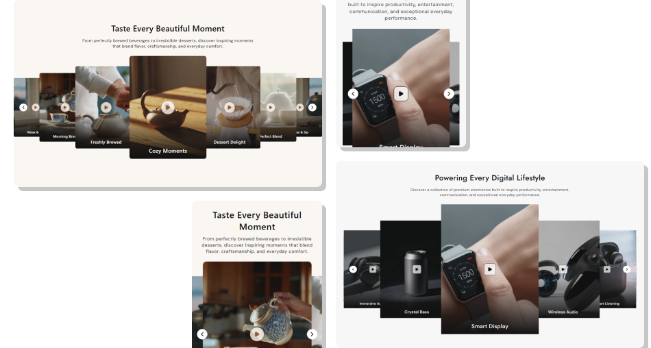 Video With Slider Gallery Section