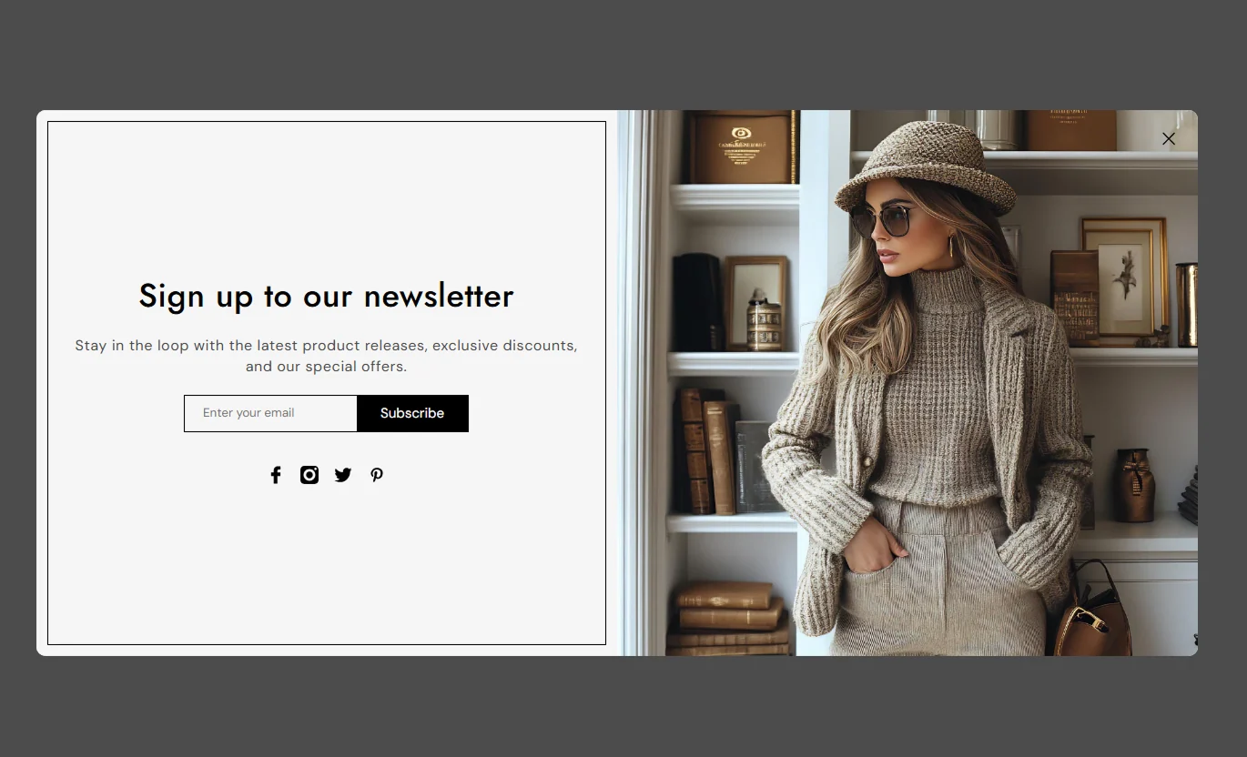 Welcome message